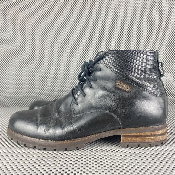 Velez Chukka Boots Mens Size 40 Black Leather Lace Up Casual - Picture 2 of 12